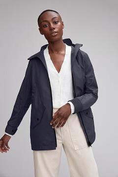Chamarras Canada Goose Mujer Outlet - Ellscot Rompevientos Azul Marino RS0971356